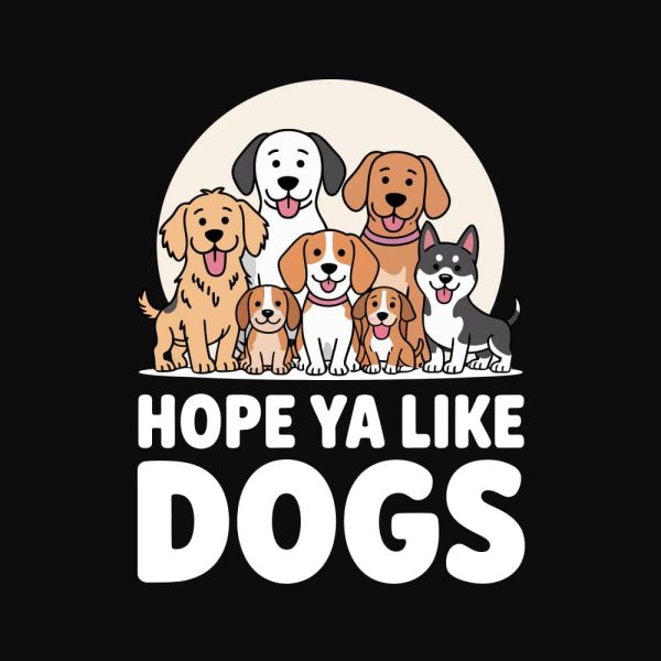 Hope Ya Like Dogs Standard Tee Black - Image 2