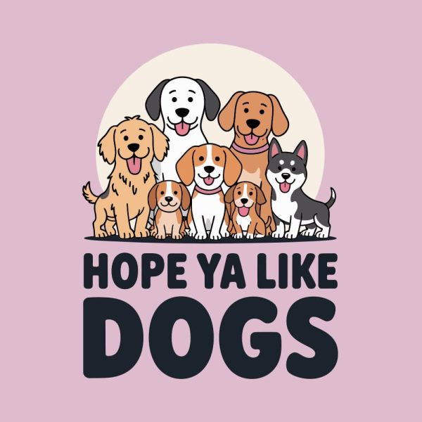 Hope Ya Like Dogs Standard Tee Light Pink - Image 2