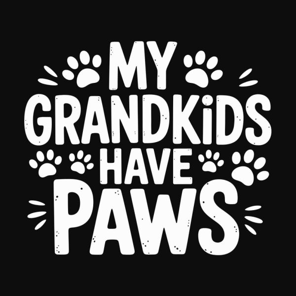 My Grandkids Have Paws Standard Tee Black - Image 2