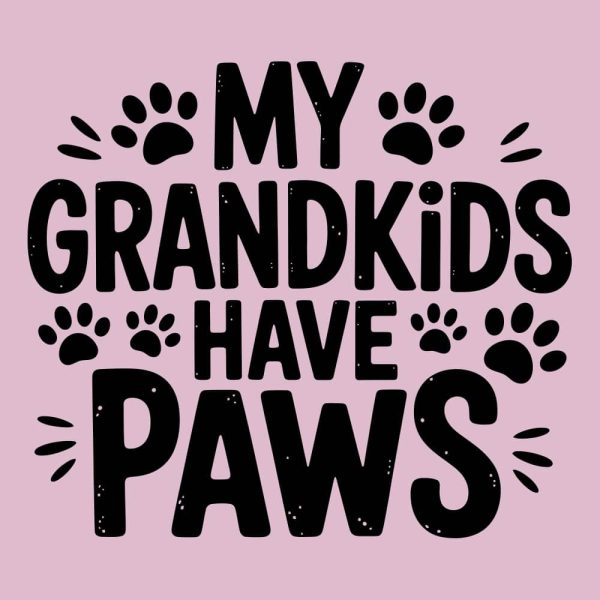 My Grandkids Have Paws Standard Tee Light Pink - Image 2