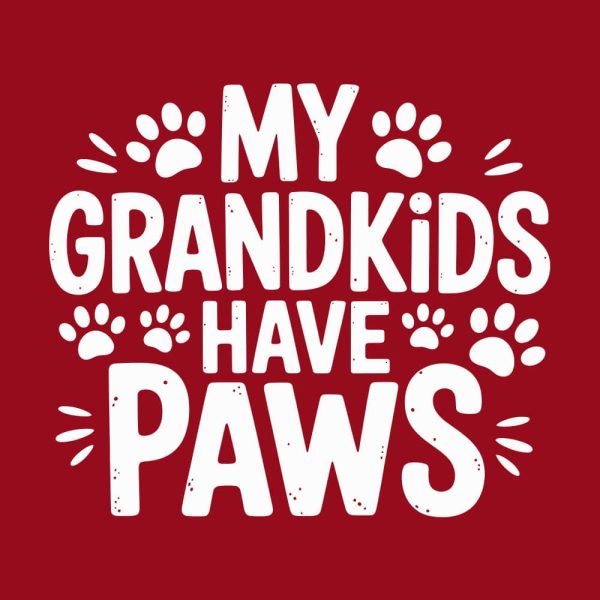My Grandkids Have Paws Standard Tee Red - Image 2