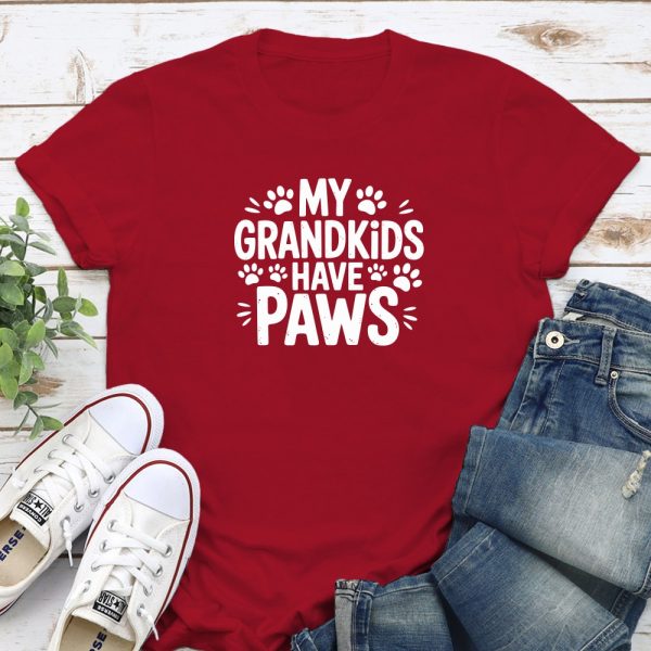 My Grandkids Have Paws Standard Tee Red