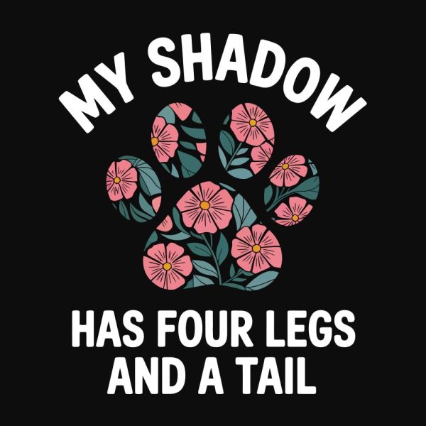 My Shadow Has Four Legs And A Tail Standard Tee Black - Image 2