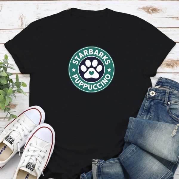 Starbarks Puppuccino Standard Tee Black