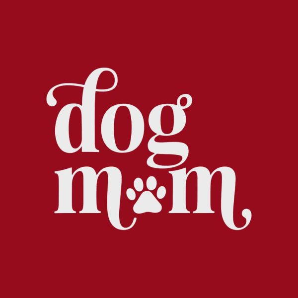 Dog Mom Script Standard Tee Red - Image 2