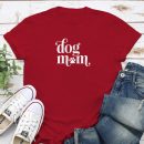 Dog Mom Script Standard Tee Red